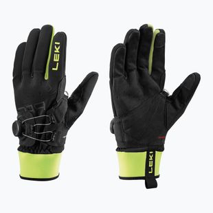 Ski gloves LEKI PRC Boa Shark black/neon yellow