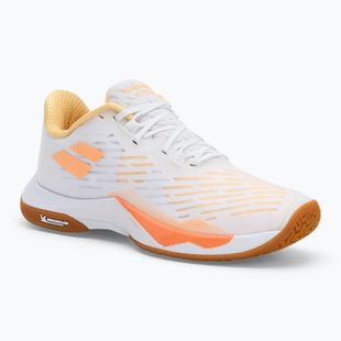 Women's badminton shoe Babolat Shadow Tour 5 W white/ yellow