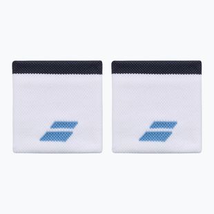 Babolat Logo Wristband 2 pcs white/drive blue