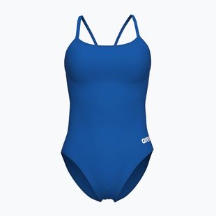 Women's one-piece swimsuit arena Lace Back Solid royal/white