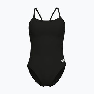 Women's one-piece swimsuit arena Lace Back Solid black/white