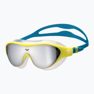 Children's swim goggles arena The One Mirror Jr silver/soft green/blue cosmo