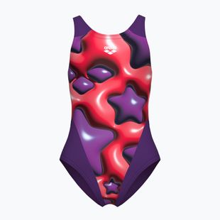 Arena Star Shaped Swim Tech L plum/bright coral multi children's one-piece swimsuit