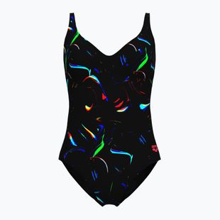 Women's one-piece swimsuit arena Abyss U Back multi black/black