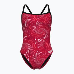 Women's one-piece swimsuit arena Fireflow Challenge Back black/team red