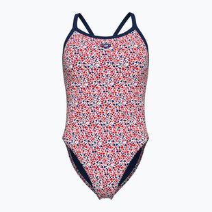 Women's one-piece swimsuit arena Pebbles Xcriss Cross multi white/navy