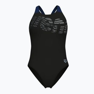 Women's one-piece swimsuit arena Flowing V Back black/navy