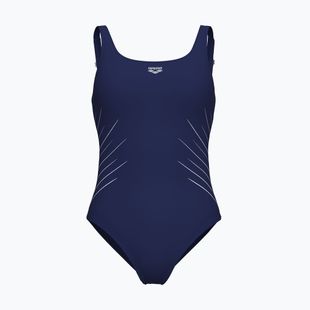 Women's one-piece swimsuit arena Isa Squared Back navy/ice