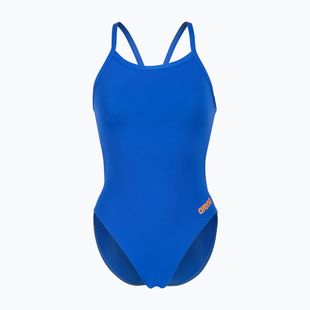 Women's one-piece swimsuit arena Team Swimsuit Challenge Solid neon blue/team orange