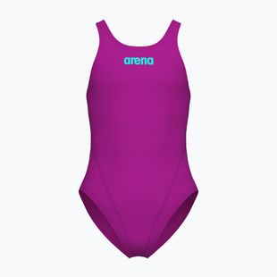 Children's one-piece swimsuit Arena Team Swim Tech Solid very fuchsia/water
