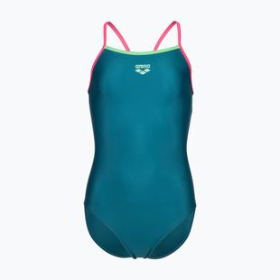Children's one-piece swimsuit arena Light Drop Solid deep teel/shocking pink/verbena