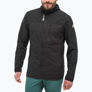 Men's hybrid jacket Millet Seneca Hybrid Hoodie Softshell black