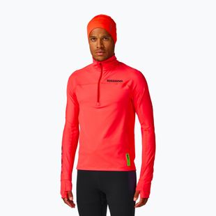 Men's sweatshirt Rossignol Hero Half Zip First Layer neon red