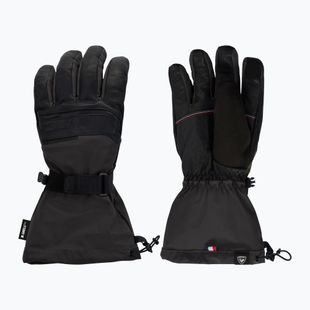 Men's ski gloves Rossignol Leather Mix black