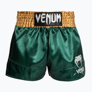 Men's training shorts Venum Classic Muay Thai green/gold/white