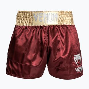 Men's training shorts Venum Classic Muay Thai burgundy/gold/white