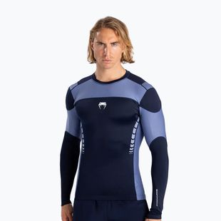 Men's training longsleeve Venum Tempest Rashguard navy blue/blue