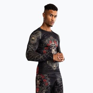 Venum Santa Muerte 5.0 Men's Long Sleeve Rashguard deep black/gold