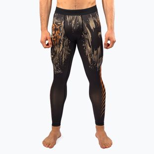 Men's training leggings Venum Tiger Men's Spats black/neon orange