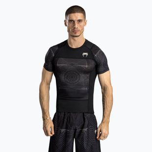 Venum G-Fit Air Men's Short Sleeve Rashguard deep black/desert sand