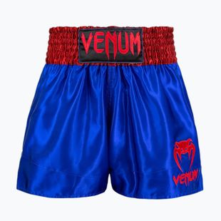 Men's Venum Classic Muay Thai training shorts navy blue/red