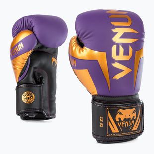 Venum Elite dark purple boxing gloves