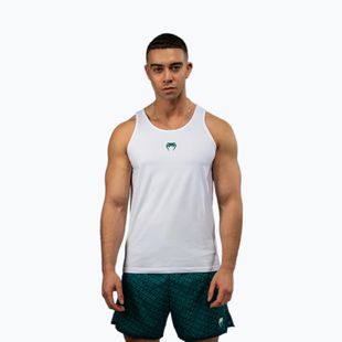 Men's training top Venum Echo white/emerald green