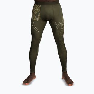 Men's training leggings Venum Serpenti Spats khaki/bronze/ivory
