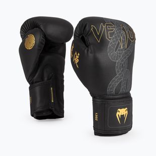 Boxing gloves Venum Serpenti Boxing black/silver/gold