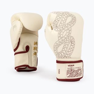 Boxing gloves Venum Serpenti Boxing burgundy/ivory