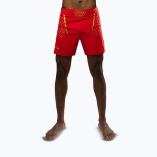 Men's training shorts Venum X WOW FC fury red/gold