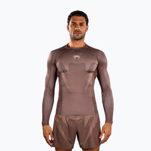 Men's longsleeve rashguard Venum No Gi Rashguards chocolate brown