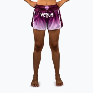 Women's training shorts Venum Iris Muay Thai plum/white
