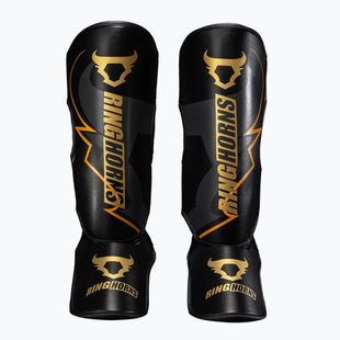 Shin and foot guards Venum Ringhorns Charger Shin black/gold