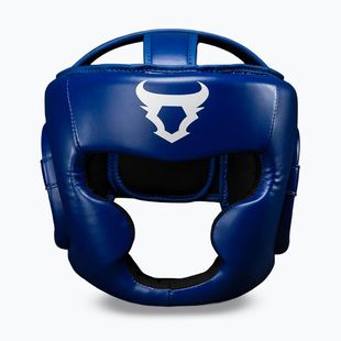 Boxing headguard Venum Ringhorns Charger Headgear navy blue/red