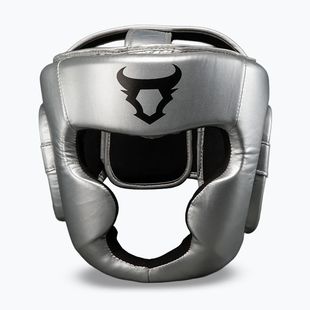 Boxing headguard Venum Ringhorns Charger Headgear silver/black