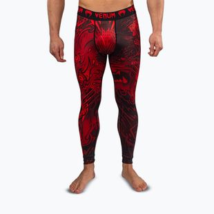 Men's training leggings Venum Wolf Atak Spats black/red