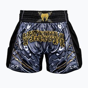 Men's training shorts Venum Wolf Atak Muay Thai Shorts black/grey