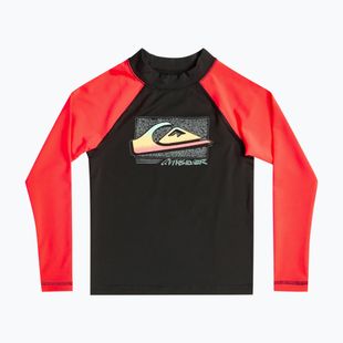 Quiksilver Next Gen children's swim shirt fiery coral