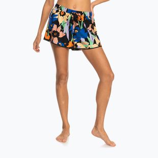 Women's swim shorts ROXY Salty Tan 2021 anthracite flower jammin