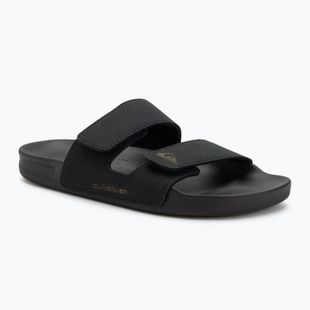 Quiksilver Men's Rivi Leather Double Adjust flip-flops black 1