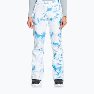 Women's snowboard trousers ROXY Chloe Kim azure blue clouds