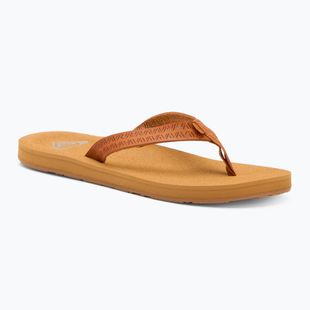 Women's ROXY Porto Motif flip flops tan