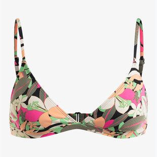 ROXY Printed Beach Classics Tri swimsuit top anthracite palm song s
