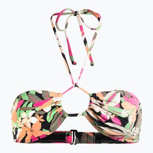 ROXY Printed Beach Classics Halter swimsuit top anthracite palm song s