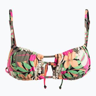 ROXY Printed Beach Classics Bralette swimsuit top anthracite palm song s