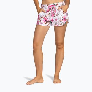 Women's ROXY Wave Printed 2 white happy tropical swim shorts