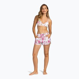 Women's ROXY Wave Printed 2 white happy tropical swim shorts