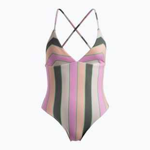 Women's one-piece swimsuit ROXY Vista Stripe agave green very vista stripe