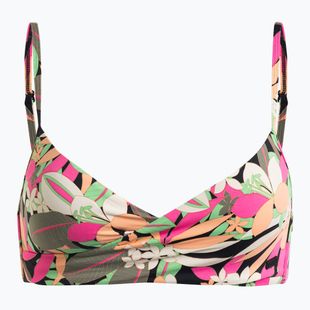 ROXY Printed Beach Classics Wrap swimsuit top anthracite palm song s